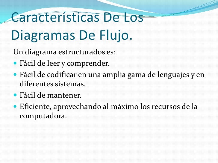 Resultado de imagen de diagrama de flujo caracteristicas