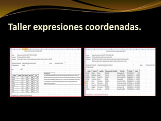 Taller expresiones coordenadas.
 