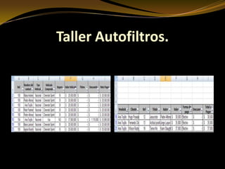 Taller Autofiltros.
 