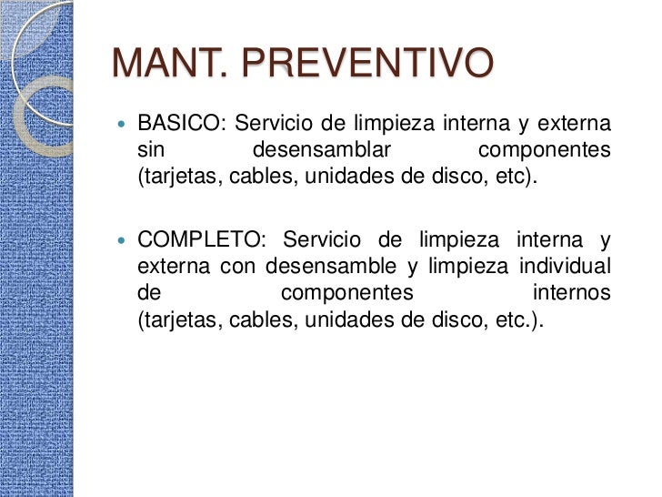 presentacion del curso taller de mantenimiento preventivo