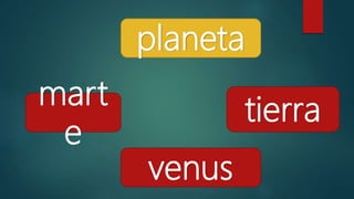 planeta
venus
tierra
mart
e
 