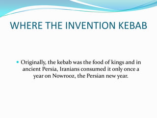 Kebab Invented Presentacion del kebab alvaro | PPTX