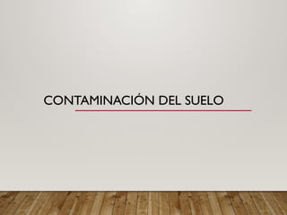 CONTAMINACIÓN DEL SUELO
 