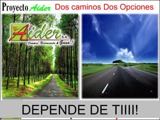 Dos caminos Dos Opciones DEPENDE DE TIIII! 