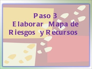 P aso 3
 E labor ar M apa de
R i esgos y R ecur sos
 