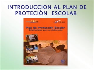 INTRODUCCION AL PLAN DE
  PROTECIÒN ESCOLAR
 