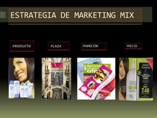 ESTRATEGIA DE MARKETING MIXPRODUCTOPLAZAPRECIOPROMOCIÓN