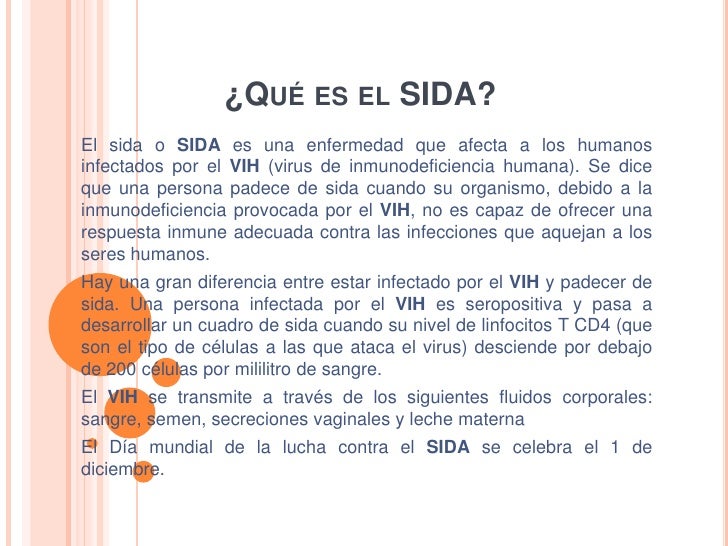 Presentacion Del Sida