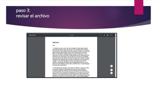 paso 3:
revisar el archivo
 
