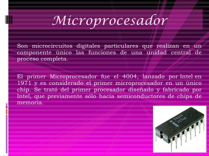 Historia de los Microprocesadores