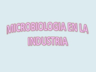 MICROBIOLOGIA EN LA INDUSTRIA 