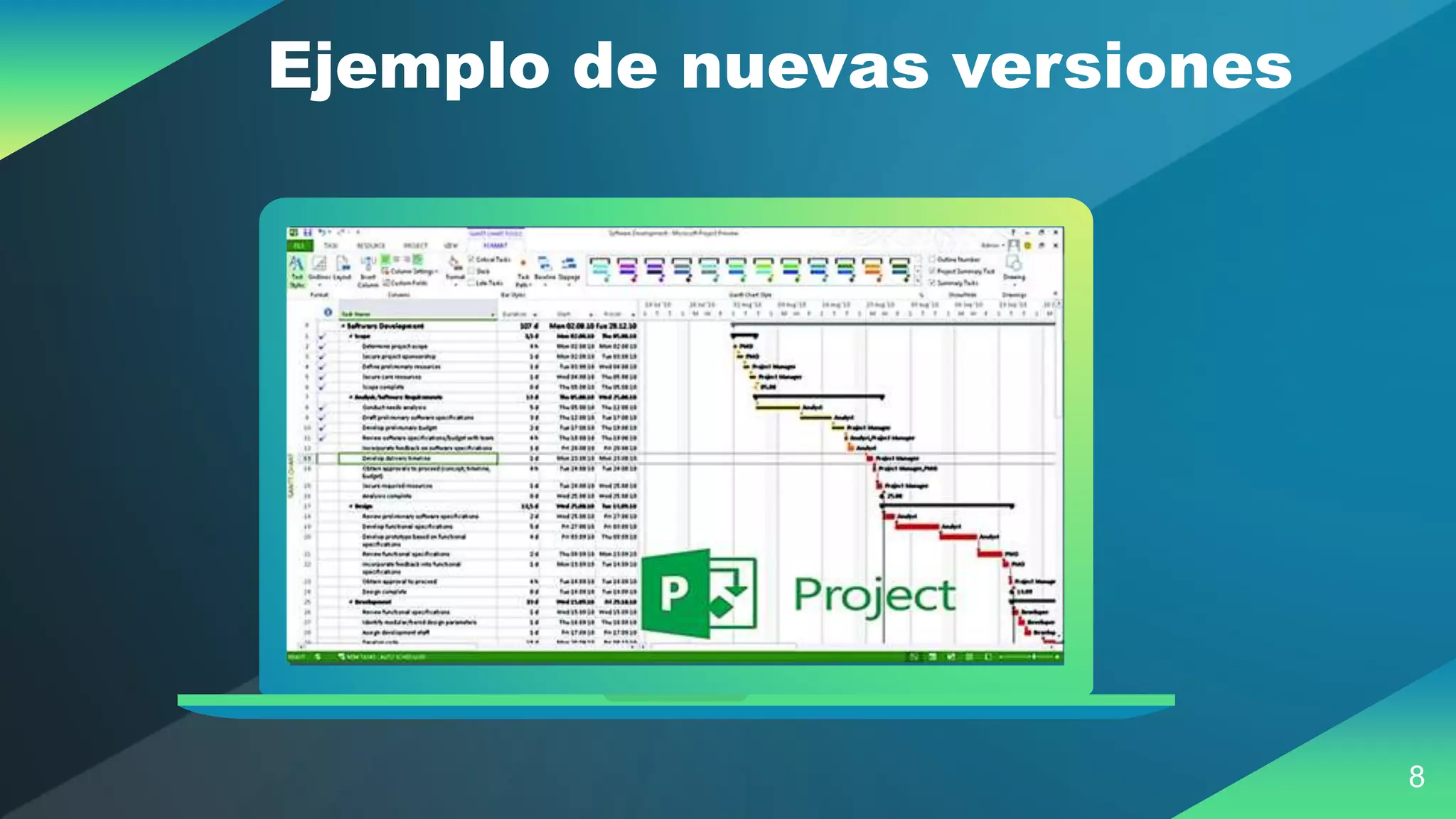 8
Ejemplo de nuevas versiones
 