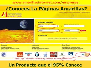 Un Producto que el 95% Conoce ¿Conoces La Páginas Amarillas? 
