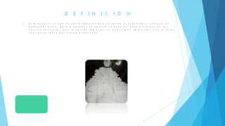 D E F I N I C I O N
 E l m a g n e s i o e s u n o d e l o s m i n e r a l e s q u e n e c e s i t a e l o r g a n i s m o , a u n q u e e n
p e q u e ñ a s d o s i s , p a r a m a n t e n e r s u e q u i l i b r i o n a t u r a l . E s t á p r e s e n t e e n l a s
c é l u l a s n e r v i o s a s , p o r l o q u e d e s e m p e ñ a u n p a p e l m u y i m p o r t a n t e e n e l b u e n
f u n c i o n a m i e n t o d e l s i s t e m a n e r v i o s o .
I r a
d i a p o s i t i v a 2
 