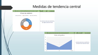 Medidas de tendencia central
 