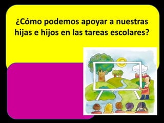 ¿Cómo podemos apoyar a nuestras
hijas e hijos en las tareas escolares?
 