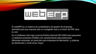 Weberp Software's MODELO ERP | PPTX
