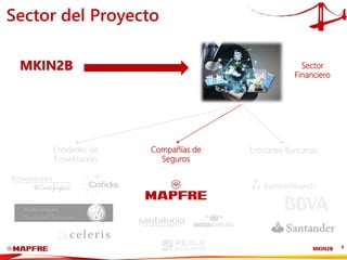 MKIN2B
MKIN2B Sector
Financiero
3
Sector del Proyecto
Entidades de
Financiación
Compañías de
Seguros
Entidades Bancarias
 