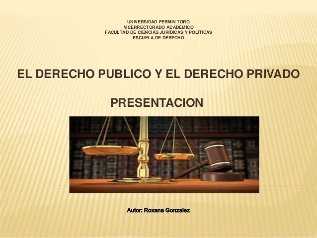 Presentacion derecho privado y publico roxana