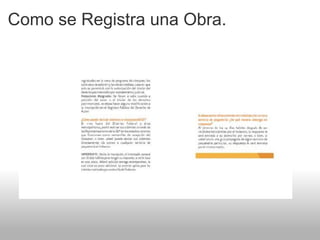 Como se Registra una Obra.  