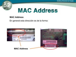 MAC Address En general esta dirección es de la forma: MAC Address 