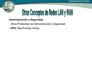 Administración y Seguridad. Otros Protocolos de Administración y Seguridad. - VPN.  Red Privada Virtual 