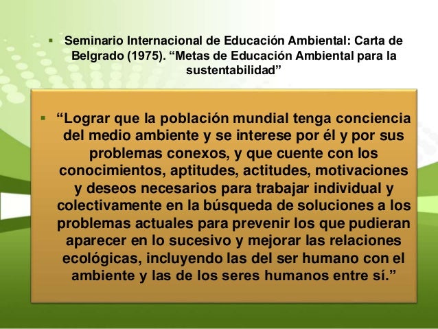 Carta De Belgrado Metas - Recipes Blog q