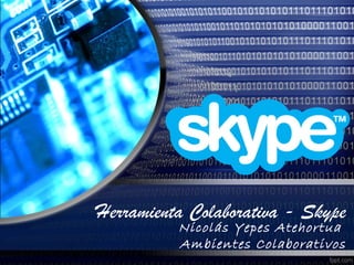 Herramienta Colaborativa - Skype
Nicolás Yepes Atehortua
Ambientes Colaborativos
 