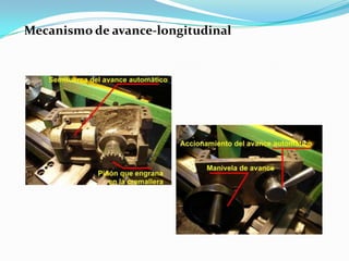 Mecanismo de avance-longitudinal
 