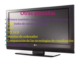 Energía gastada por la tv plasma.Los plasmas usan tanta energía por metro cuadrado como los televisores CRT o AMLCD. El consumo eléctrico puede variar en gran medida dependiendo de qué se esté viendo en él. Las escenas brillantes necesitarán una mayor energía que las escenas oscuras .Las medidas nominales indican 400 vatios para una pantalla de 50 pulgadas. Los modelos relativamente recientes consumen entre 220 y 310 vatios para televisores de 50 pulgadas cuando se está utilizando en modo cine. La mayoría de las pantallas están configuradas con el modo «tienda» por defecto, y consumen como mínimo el doble de energía que con una configuración más cómoda para el hogar.