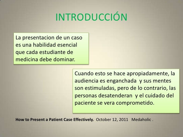 Presentacion de un caso clinico