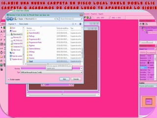 1 6 . A b i r u n a n u e va c a r p e t a e n d i s c o l o c a l d a r l e d o b l e c l i c
C a r p e t a q a c a b a m o s d e c r e a r L u e g o t e a p a r e c e r á l o s i g u i e
 