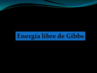 Energía libre de Gibbs
 
