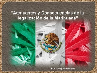 “Atenuantes y Consecuencias de la
legalización de la Marihuana”
Por: RodrigoSánchezAquino
 