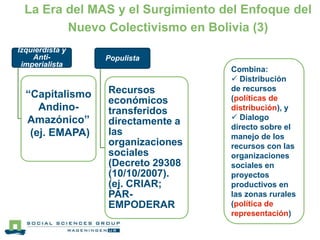 Conflictos sobre Participación e Inclusión Social en Proyectos de Desarrollo Rural durante la Era del MAS en Bolivia