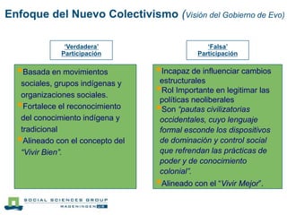 Conflictos sobre Participación e Inclusión Social en Proyectos de Desarrollo Rural durante la Era del MAS en Bolivia