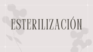 esterilización
 