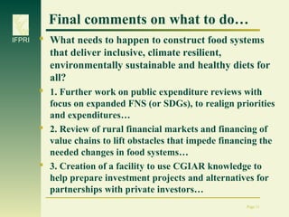 Scaling up: Money... that's what (we) want...