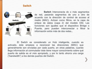 Presentacion Dispositivos de Interconexión | PPTX