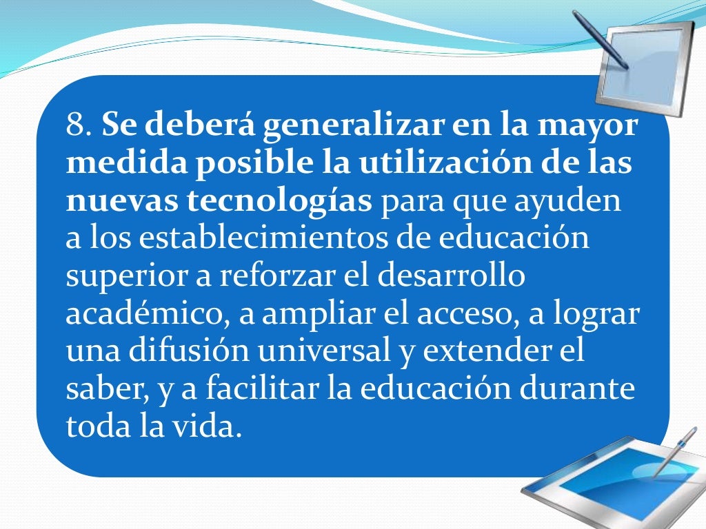 Declaración Mundial sobre la Educación Superior en el siglo XXI