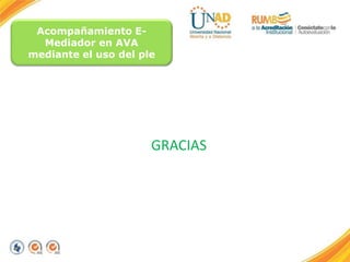 Acompañamiento E-
Mediador en AVA
mediante el uso del ple
GRACIAS
 