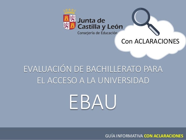 Resultado de imagen de guia ebau cyl