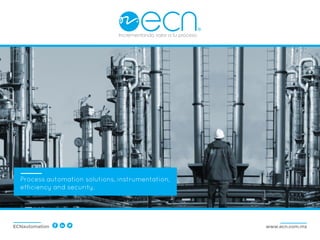 Process automation solutions, instrumentation,
efficiency and security.
www.ecn.com.mxECNautomation
 