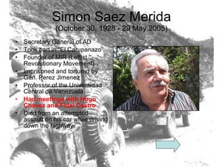 Simon Saez Merida (October 30, 1928 - 29 May 2005) ,[object Object],[object Object],[object Object],[object Object],[object Object],[object Object],[object Object]
