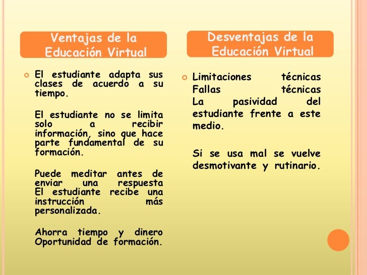 PRESENTACIÓN EDUCACIÓN VIRTUAL Vs EDUCACIÓN PRESENCIAL