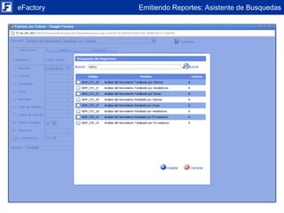 Presentación de eFactory Software ERP/CRM para Adiestramientos a Usuarios Finales en la nube Slide 58