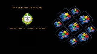 UNIVERSIDAD DE PANAMA
''AMBIENTE SOCIAL Y CONDUCTA HUMANA"
·>ict/s¡,.-~,·,cfJ
:-,;
-;.,
:.
·Í;~
~
•,-::- %.
,:;:, { ..J.
, ' -
. ll.JNACHW
JI
p'
' ~ 7 . . . q
 