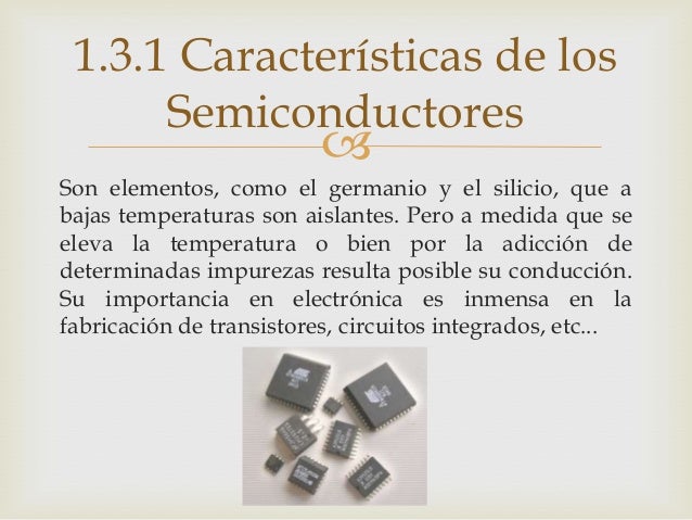 Semiconductores características
