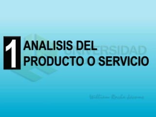 1 ANALISIS DEL PRODUCTO O SERVICIO 