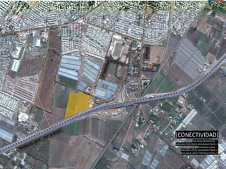 [CONECTIVIDAD]
               VIALIDAD PROVINCIAL (1)
VIALIDAD PROVINCIA SEGUNDA ETAPA (2)
                    VIALIDAD LOCAL (3)
    VIALIDAD LOCAL SEGUNDA ETAPA (4)
     VIALIDAD LOCAL TERCERA ETAPA (5)
 